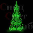 Световая Уличная Ёлка "Завитки" 4 м Четырехгранная Зеленая