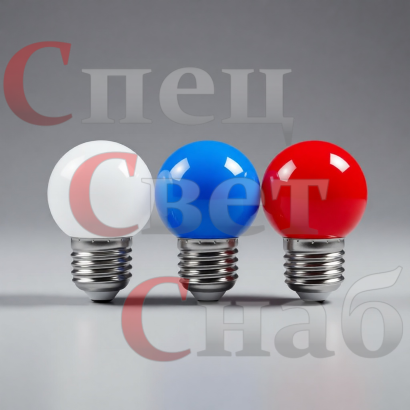 Комплект ламп Белт Лайт (белая + красная + синяя) E 27 IP65 1.5W 3шт